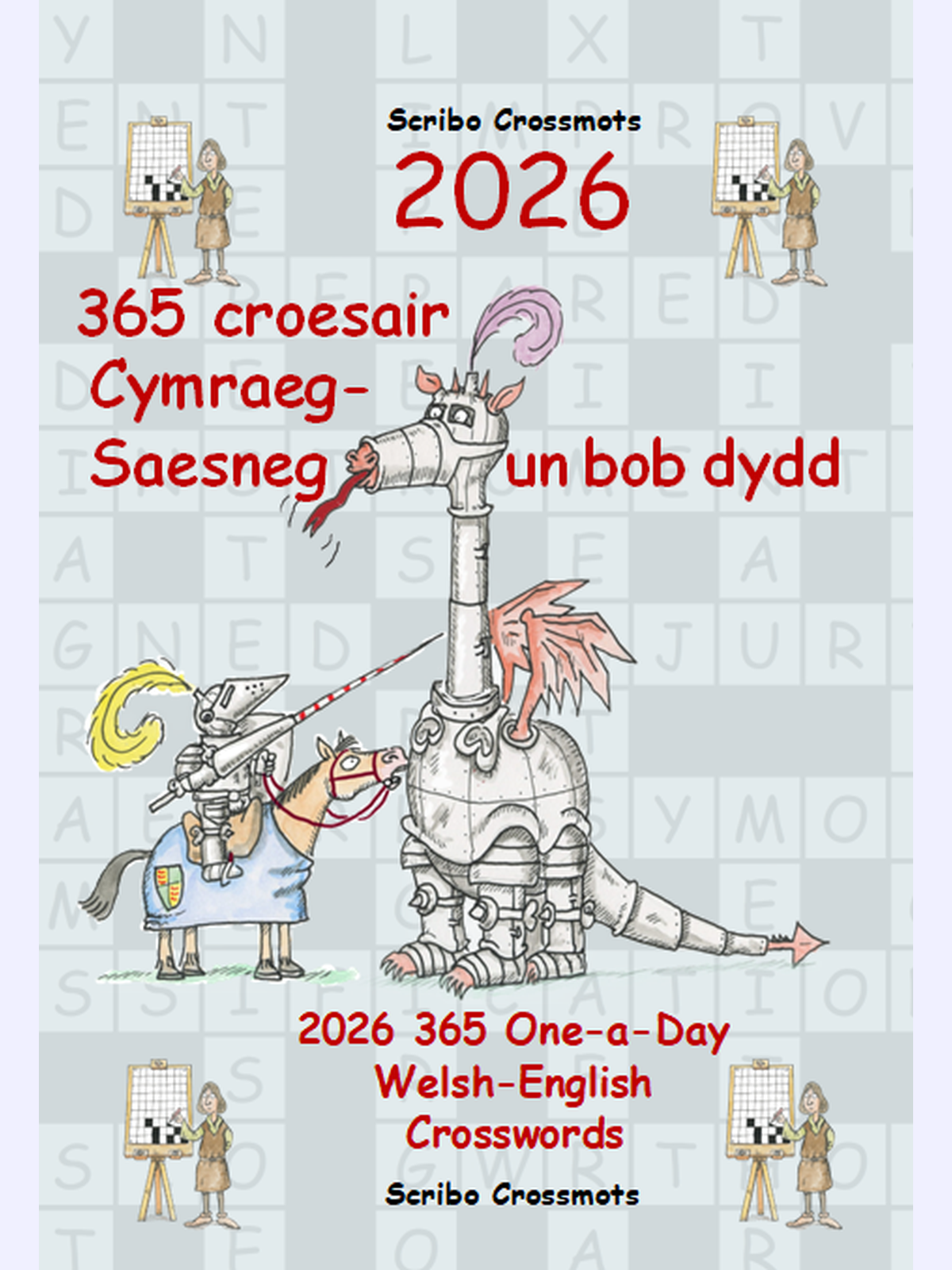 2026 365 croesair Cymraeg-Saesneg Un bob dydd : 2026 365 One-a-day Welsh-English Crosswords